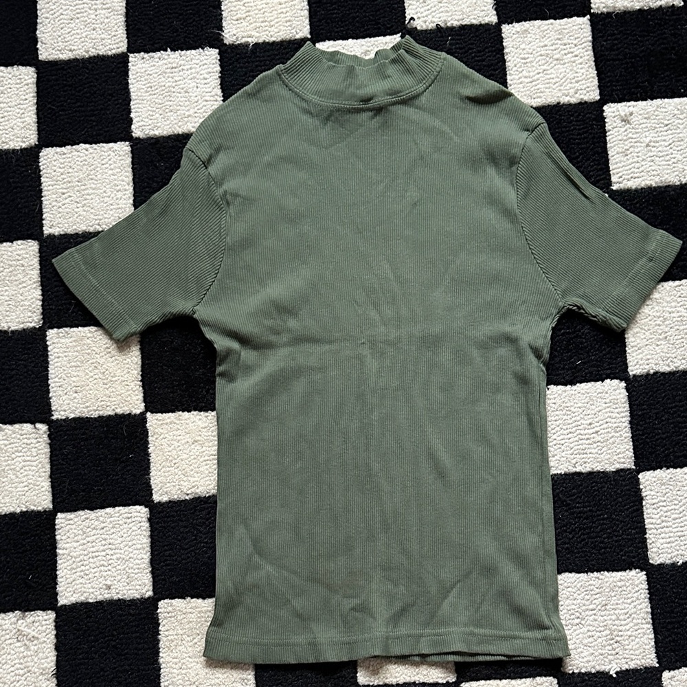 90’s Vintage Y2K Energie Ribbed Short Sleeve Shirt | M